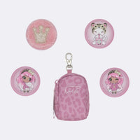 Mini backpack with buttons, Furry