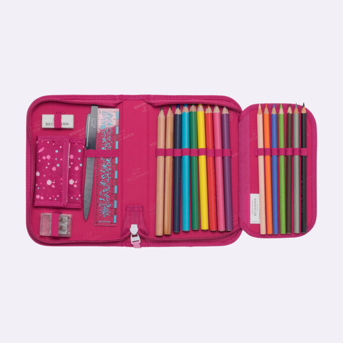 Single section pencil case with content, Forest Deer