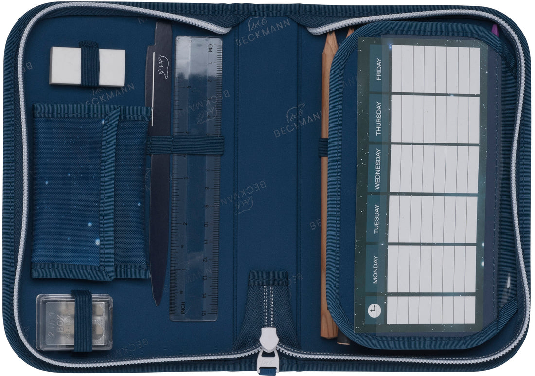 Single section pencil case with content, Space Mission