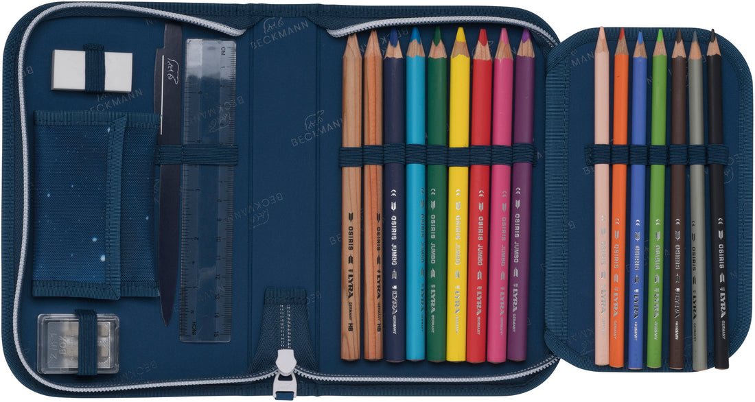 Single section pencil case with content, Space Mission