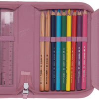 Single section pencil case with content, Furry