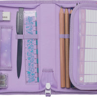 Single section pencil case with content, Candy