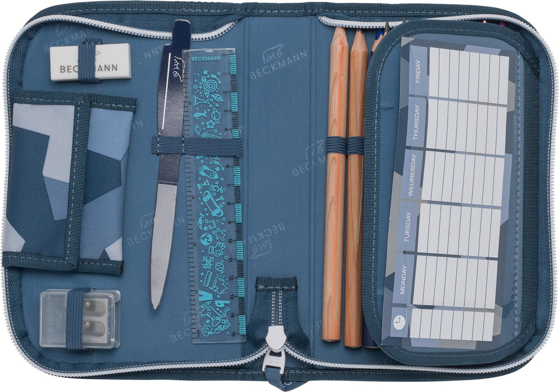 Single section pencil case with content, Tiger Race