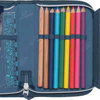 Single section pencil case with content, Tiger Race