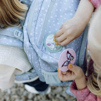Mini backpack with buttons, Forest Deer Dusty Mint