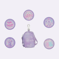 Mini backpack with buttons, Candy