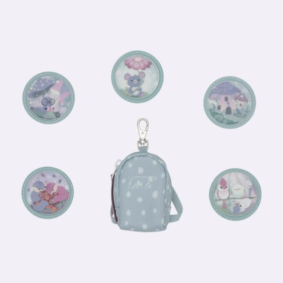 Mini backpack with buttons, Forest Deer Dusty Mint