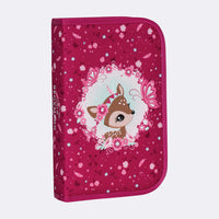 Single section pencil case with content, Forest Deer