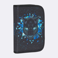 Single section pencil case with content, Panther