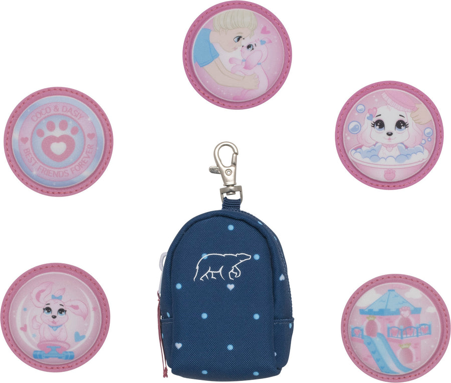 Mini backpack with buttons, Pet Friends Blue