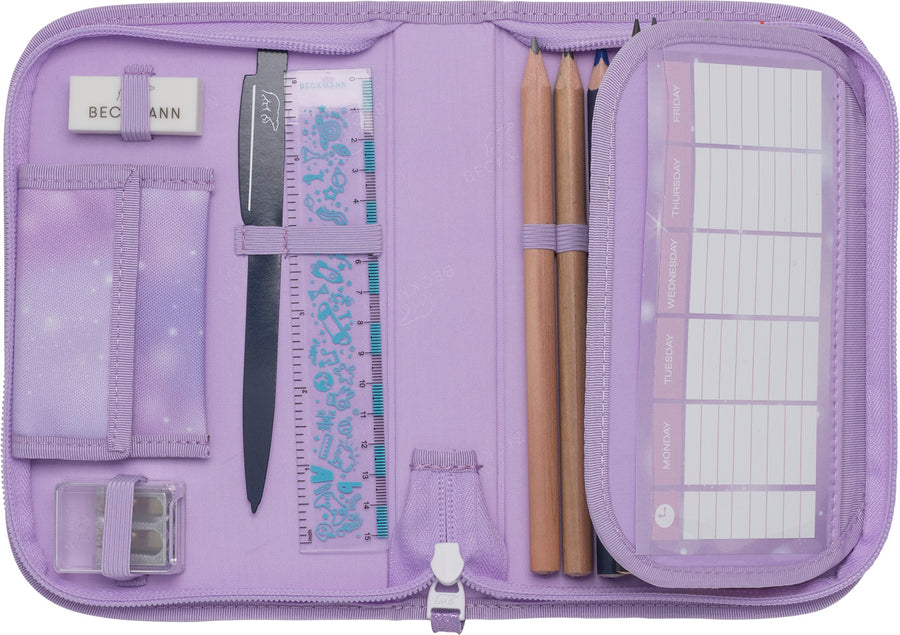 Single section pencil case with content, Candy