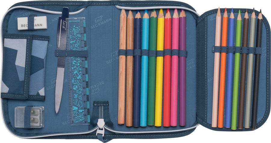 Single section pencil case with content, Tiger Race