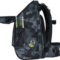 Side Open View of Best Kids Backpack New Zealand Cameo Print
